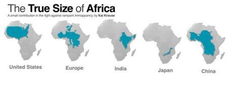 El verdadero tamaño de África