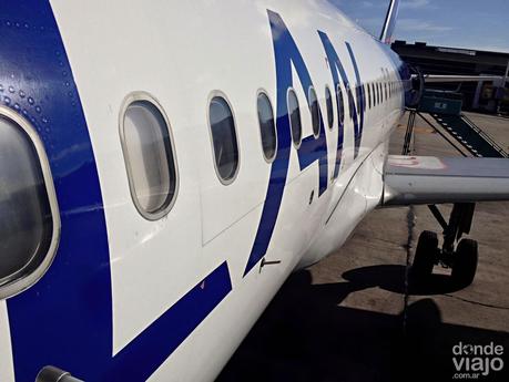 Avión de LAN camino a Iguazú