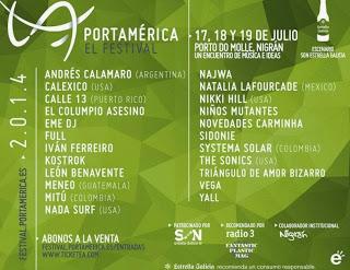 portAmérica 2014: Calamaro, Calexico, Iván Ferreiro, Natalia Lafourcade, Vega, Mitú...