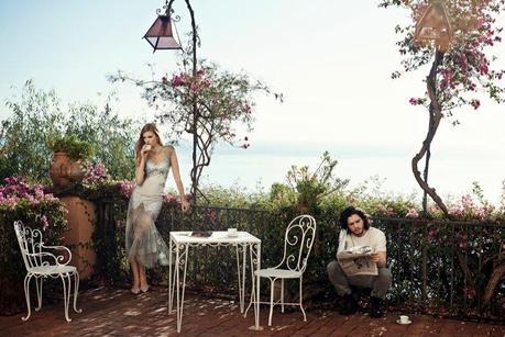 peter lindbergh photographs1 Lara Stone + Kit Harington Cozy Up for Vogue Spread by Peter Lindbergh