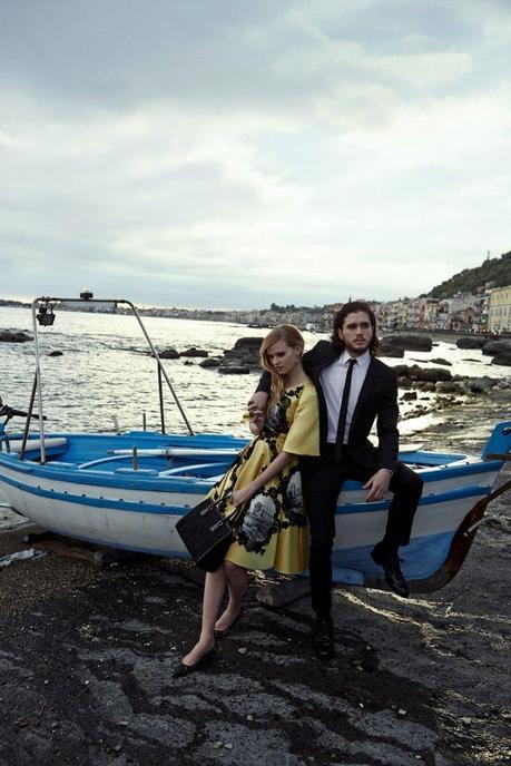 peter lindbergh photographs3 Lara Stone + Kit Harington Cozy Up for Vogue Spread by Peter Lindbergh