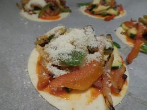 Mini-pizzas de verduras y queso-Paso a Paso