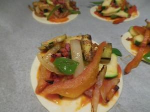 Mini-pizzas de verduras y queso-Paso a Paso