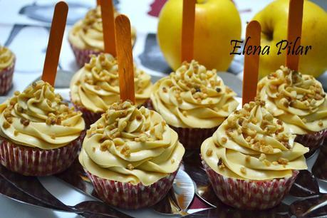 Cupcakes de manzanas de caramelo (jugosos por dentro y con un punto crujiente por fuera) y ¡¡¡MI 4º PREMIO!!!!