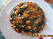 Garbanzos espinacas