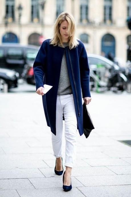 TRENDS; WHITE JEANS.-