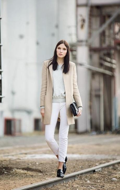 TRENDS; WHITE JEANS.-