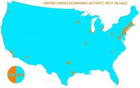 United States Economic Activity, Split in Half