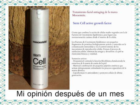Mi opinión sobre Stem Cell, Mesoestetic