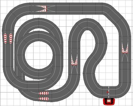 Nº 948. Circuito digital desmontable en dos tableros de 1 x 1,60.