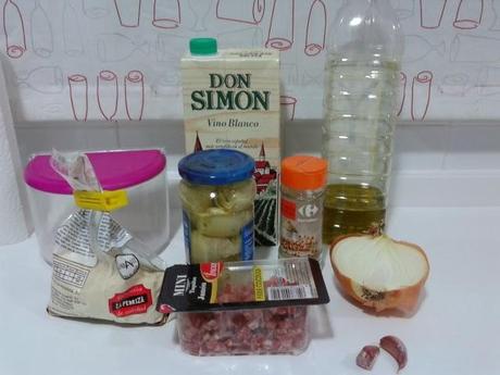 Alcachofas con jamón Alcachofas con jamón