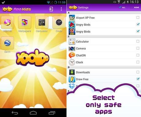 Xooloo App Kids :: aplicación segura para que los niños jueguen con el dispositivo móvil