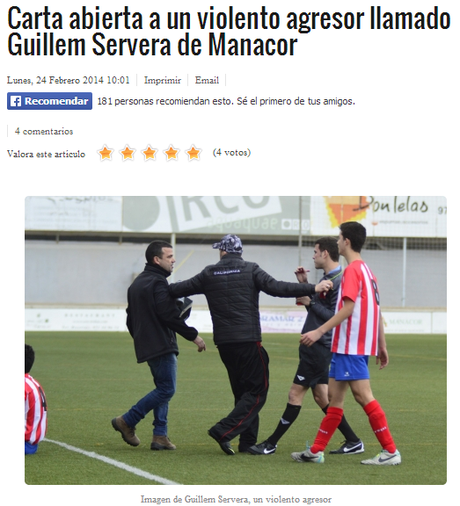 ¿Que se publica ante una agresión arbitral?... depende, todo depende