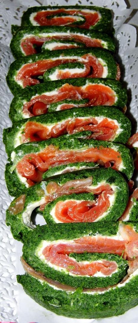 BRAZO DE GITANO DE ESPINACAS Y SALMÓN