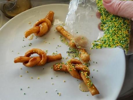 Nuditos fritos con masa comprada