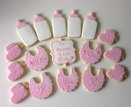 galletas decoradas con glasa real de bebe para bautizo