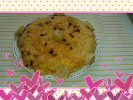 TORTILLA DE MONCHETAS DE GANXET CON BUTIFARA DE HUEVO