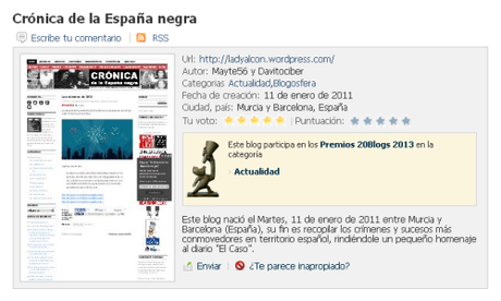 Concurso Premios 20blogs 2013