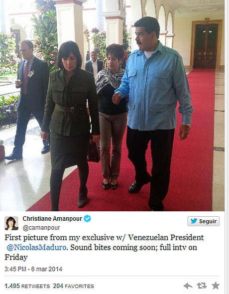 Maduro concede entrevista a CNN