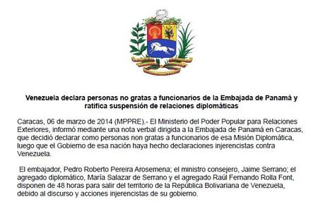 Maduro en su locura expulsa funcionarios panameños