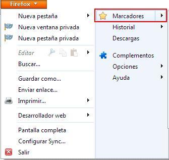 Importar marcadores Firefox Importar marcadores Firefox