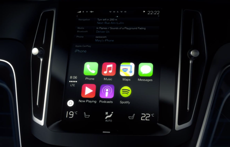 Así luce Apple CarPlay dentro de un Volvo