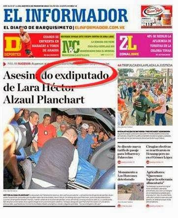 Error en portada El Informador diario de Baquisimeto