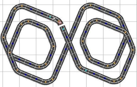 Montaje nº 11. Circuito flor de 8 pétalos. y otros con mucha simetría.(diseños 118 al 124)