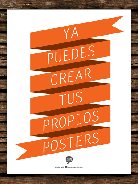 Create your own posters with Recite Create your own posters with Recite