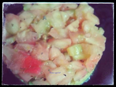 Tartar de aguacate y tomate
