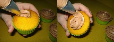 CUPCAKES DE NARANJA CON COBERTURA DE CHOCOLATE