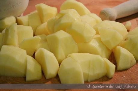 Tapa de patatas al ajillo con vinagre balsámico al Pedro Ximénez