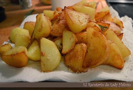 Tapa de patatas al ajillo con vinagre balsámico al Pedro Ximénez