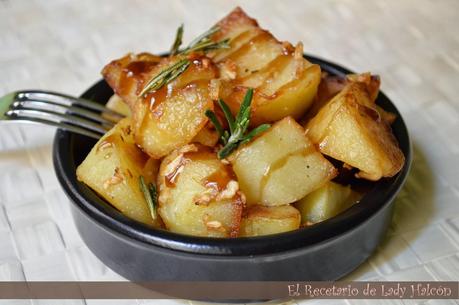 Tapa de patatas al ajillo con vinagre balsámico al Pedro Ximénez