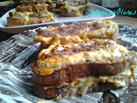 TORRIJAS DOBLES DE NATILLAS CON CHOCOLATE AMARGO