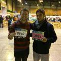 Ping 13. Lo mejor de la semana. Yo y Enrique en el Fibes de Sevilla con nuestro dorsal para el Maratón.
