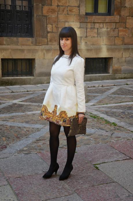 Oasap: Vintage Jacquard dress and a special vintage watch