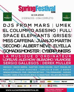 Spring Festival Elche: El Columpio Asesino, Miss Caffeina, Second, Grises, Full, UMEK, Cyberpunkers...