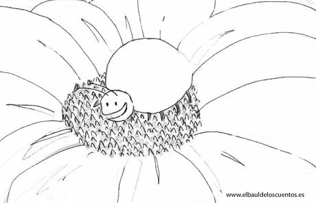 Una mariquita sin manchas para colorear