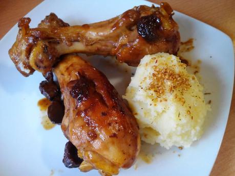 Pollo en salsa dulce macerado con especias morunas Pollo en salsa dulce macerado con especias morunas