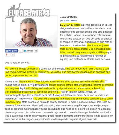 Donde dije Neymar y Tata, digo...