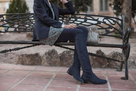Vestido + Blazer + Botas altas