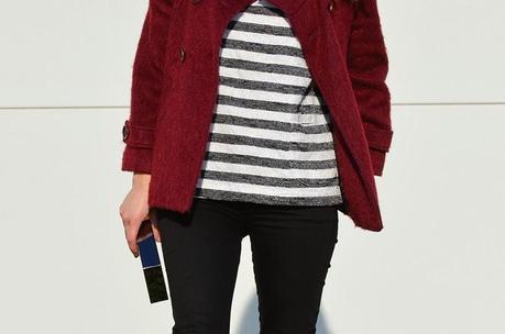 Burgundy, black and white!