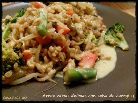 Arroz varias delicias con salsa de curry! :)