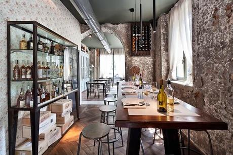 Vinoteca en Milan , Estilo Rustico