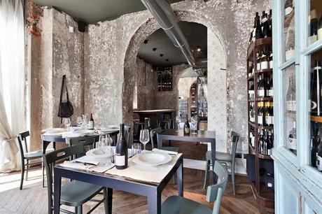 Vinoteca en Milan , Estilo Rustico