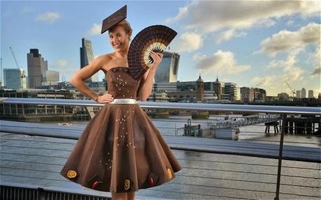Un vestido hecho de chocolate