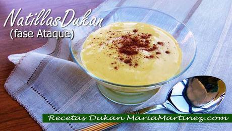 Natillas Dukan Instantáneas: para fase Ataque, sin huevo