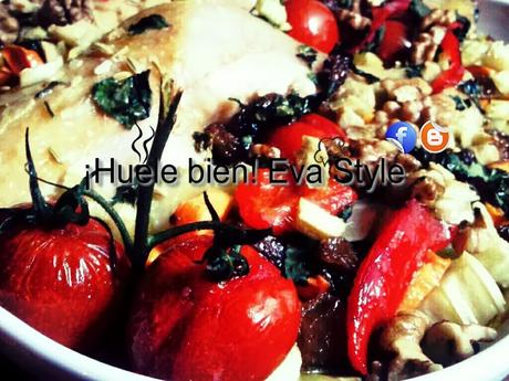 Contramuslos asados con hortalizas