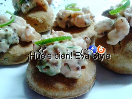 Mini scones con tartar de sálmon